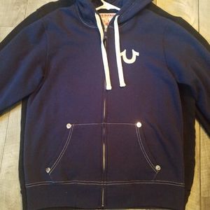 Navy Blue True Religion Zip Up